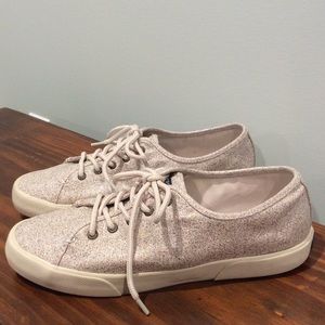 Sperry Glittery Fabric Sneakers Sz 10 (No Insoles)
